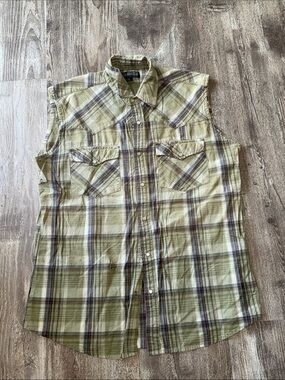 Canon Green Plaid Button-Front Shirt